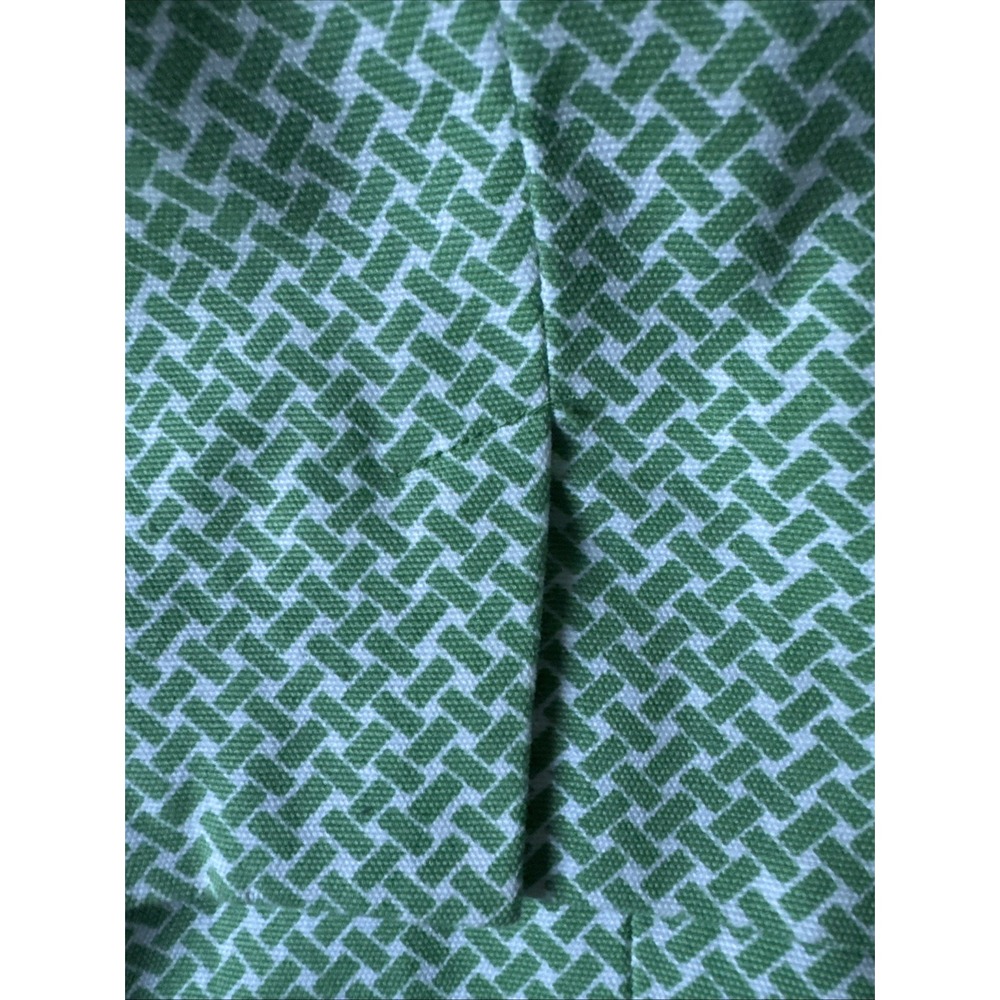 Talbots Heritage‎ Cropped Pants Women's Size 12 Green White Pattern Lattice - Picture 8 of 9